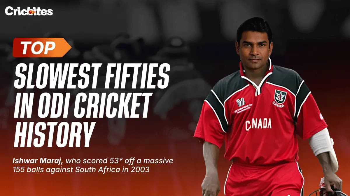 Top 10 Slowest Fifties in ODI Cricket History (2026 Updated List!)