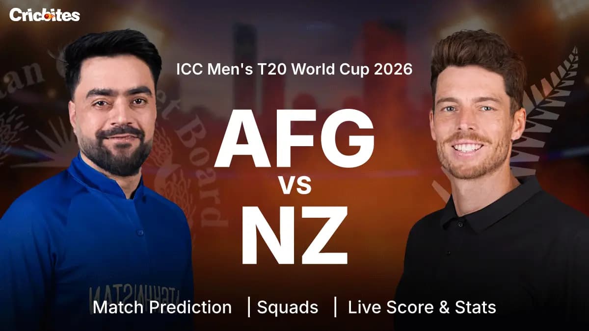 NZ vs AFG: ICC Men’s T20 World Cup 2026 | Match Prediction, Squads, Live Score & Stats