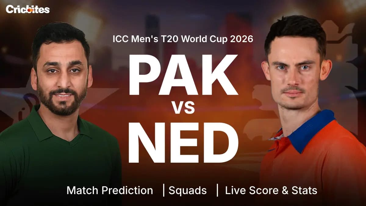 PAK vs NED: ICC Men’s T20 World Cup 2026 | Match Prediction, Squads, Live Score & Stats