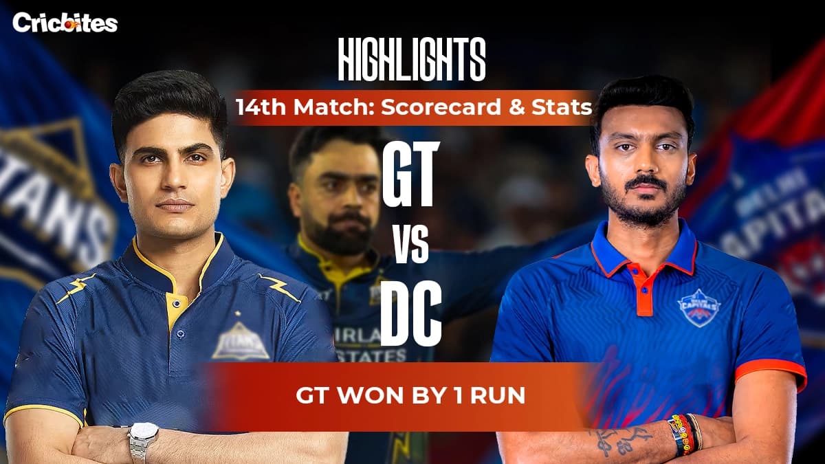 DC vs GT Highlights, IPL 2026 Match 14: Scorecard and Statistics | GT won by 1 run Match