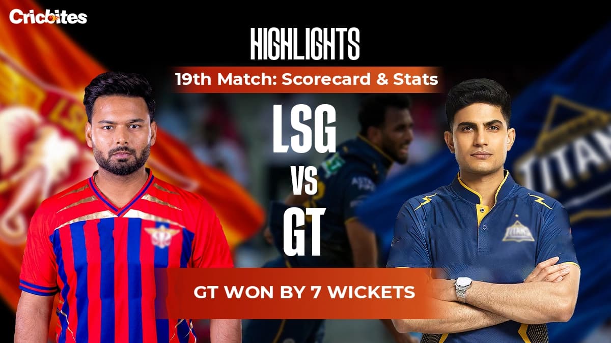 LSG vs GT Highlights, IPL 2026 Match 19: Scorecard & Stats | GT Won By 7 Wkts
