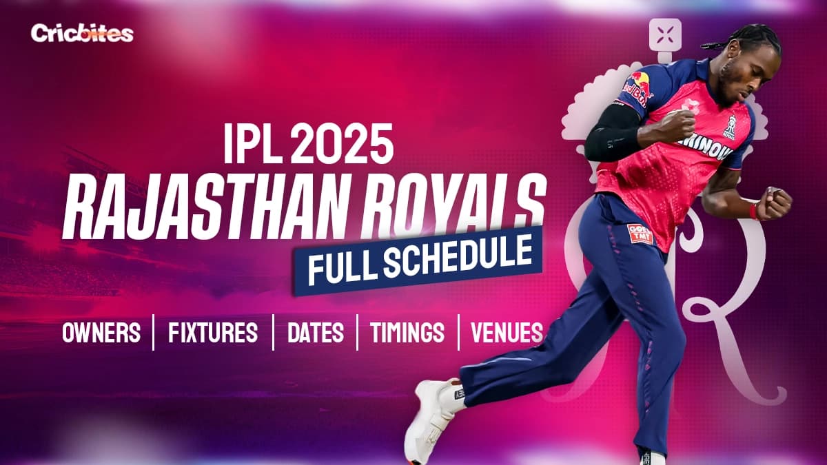 Rajasthan Royals IPL 2025 Full Schedule: Owners, Fixtures, Dates, Timings, Venues